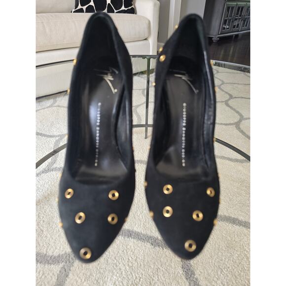 Giuseppe Zanotti Black Rivet Heels 36 US 6 - Picture 7 of 10